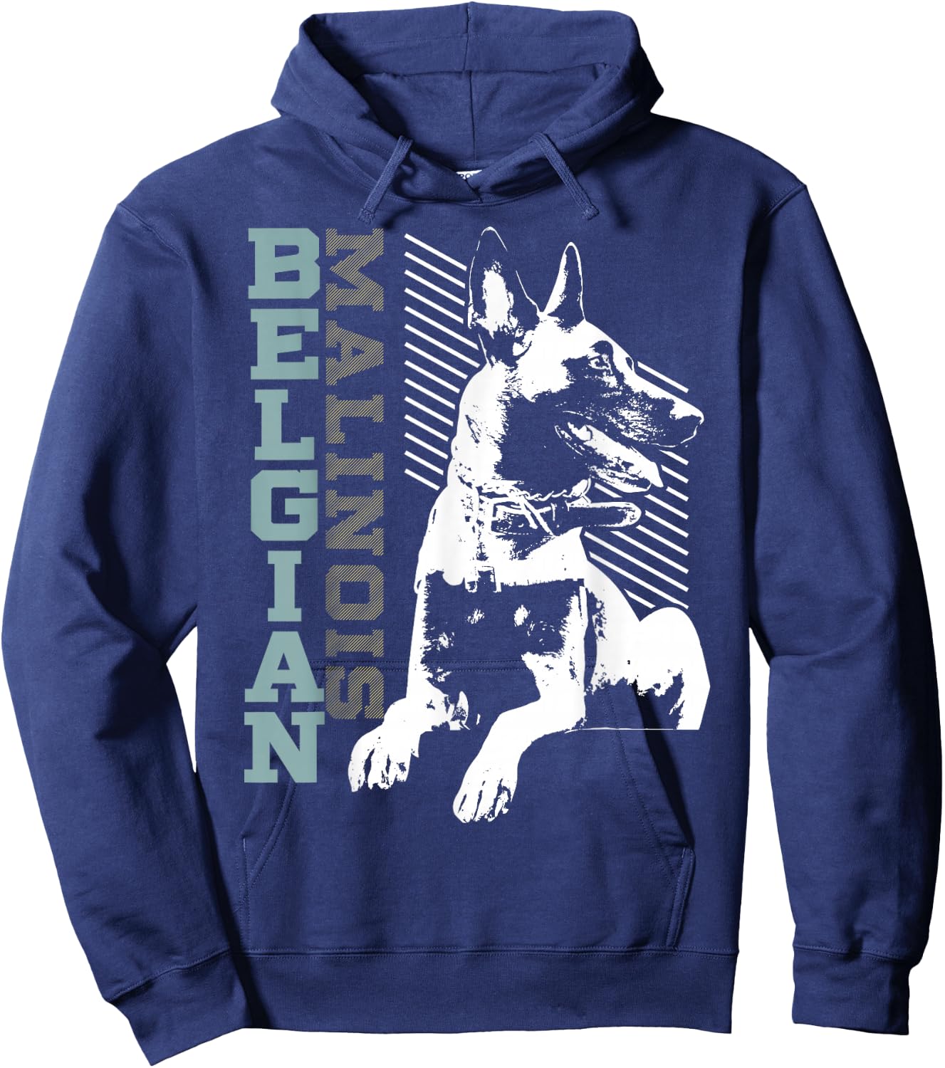 Vintage Belgian Malinois T design, Dog Lovers gift Hoodie - Hoodie | Navy