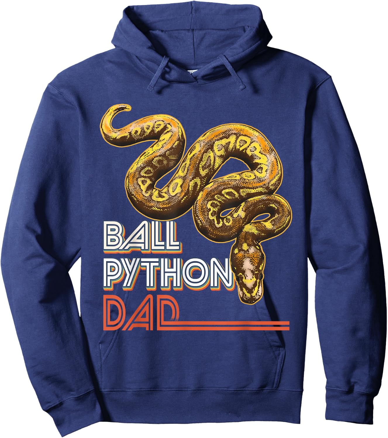 Ball Python Dad Reptile Animal Snake Dad Father's Day Hoodie - Hoodie | Navy