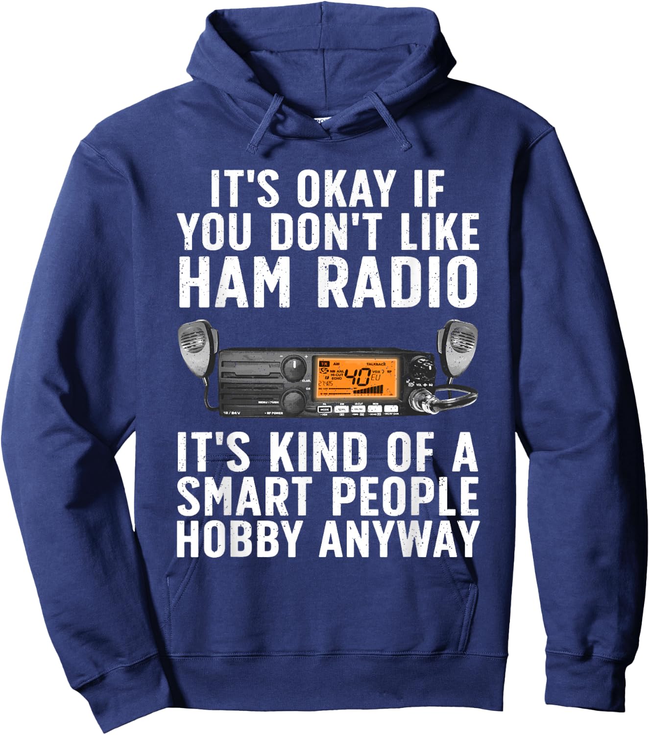 Funny Ham Radio Art Women Amateur Radio Ham Operator Hoodie - Hoodie | Navy