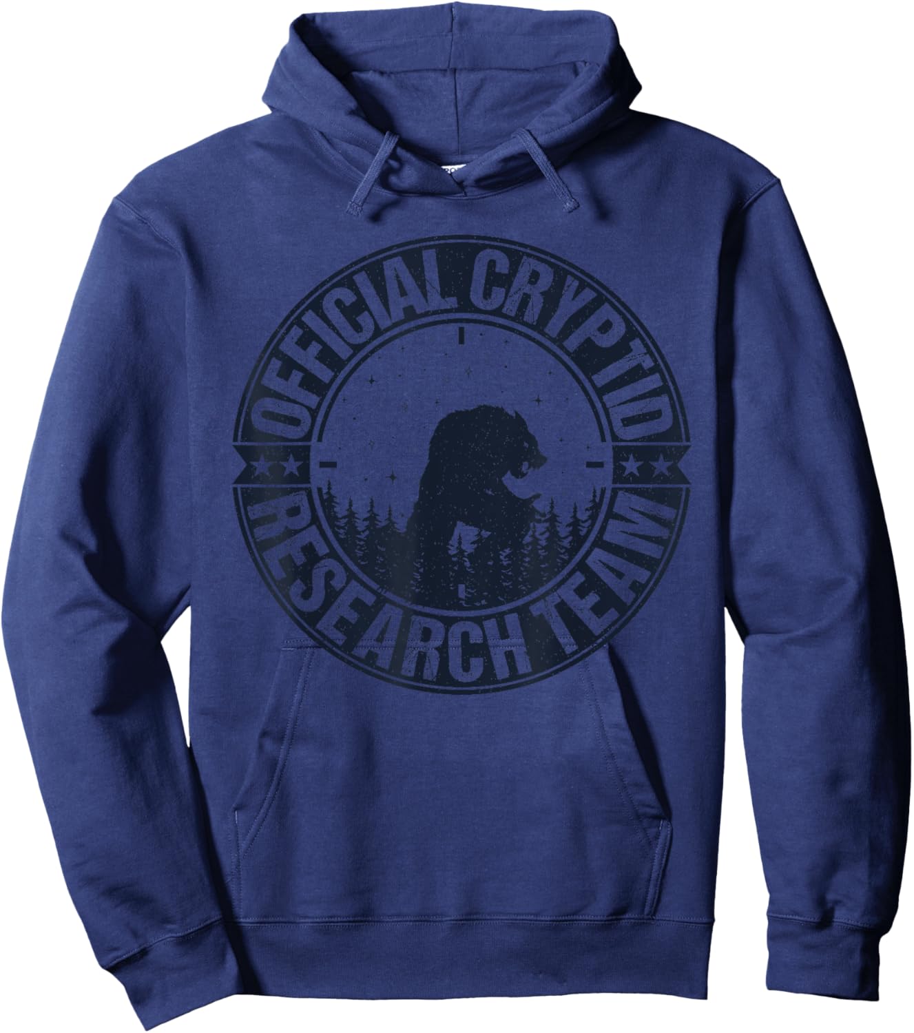 Official Cryptid Research Team Dogman Hunting Creatures Hoodie - Hoodie | Navy