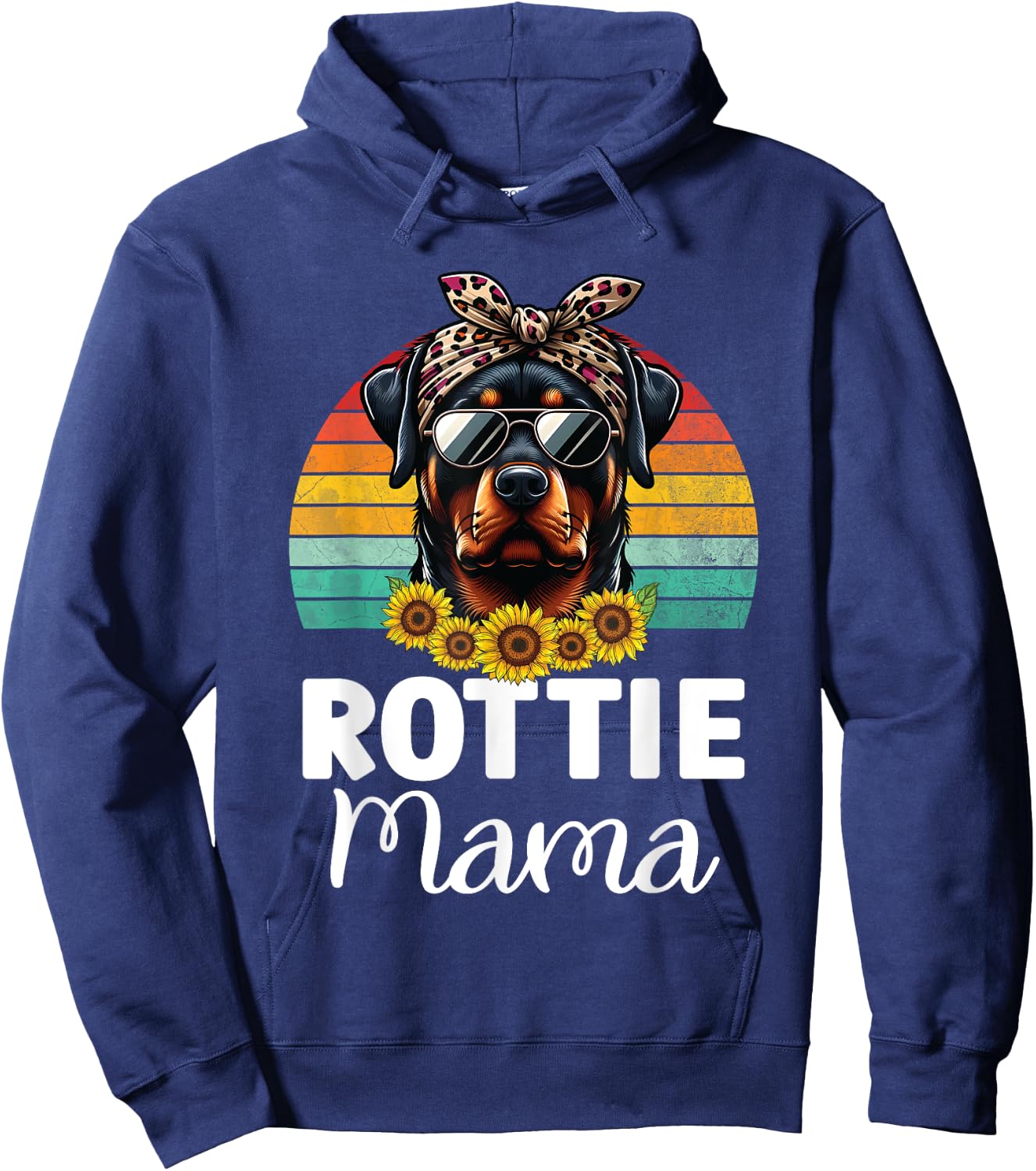 Rottweiler Mom Dog Lovers Rottie Mama Puppy Mother's Day Hoodie - Hoodie | Navy