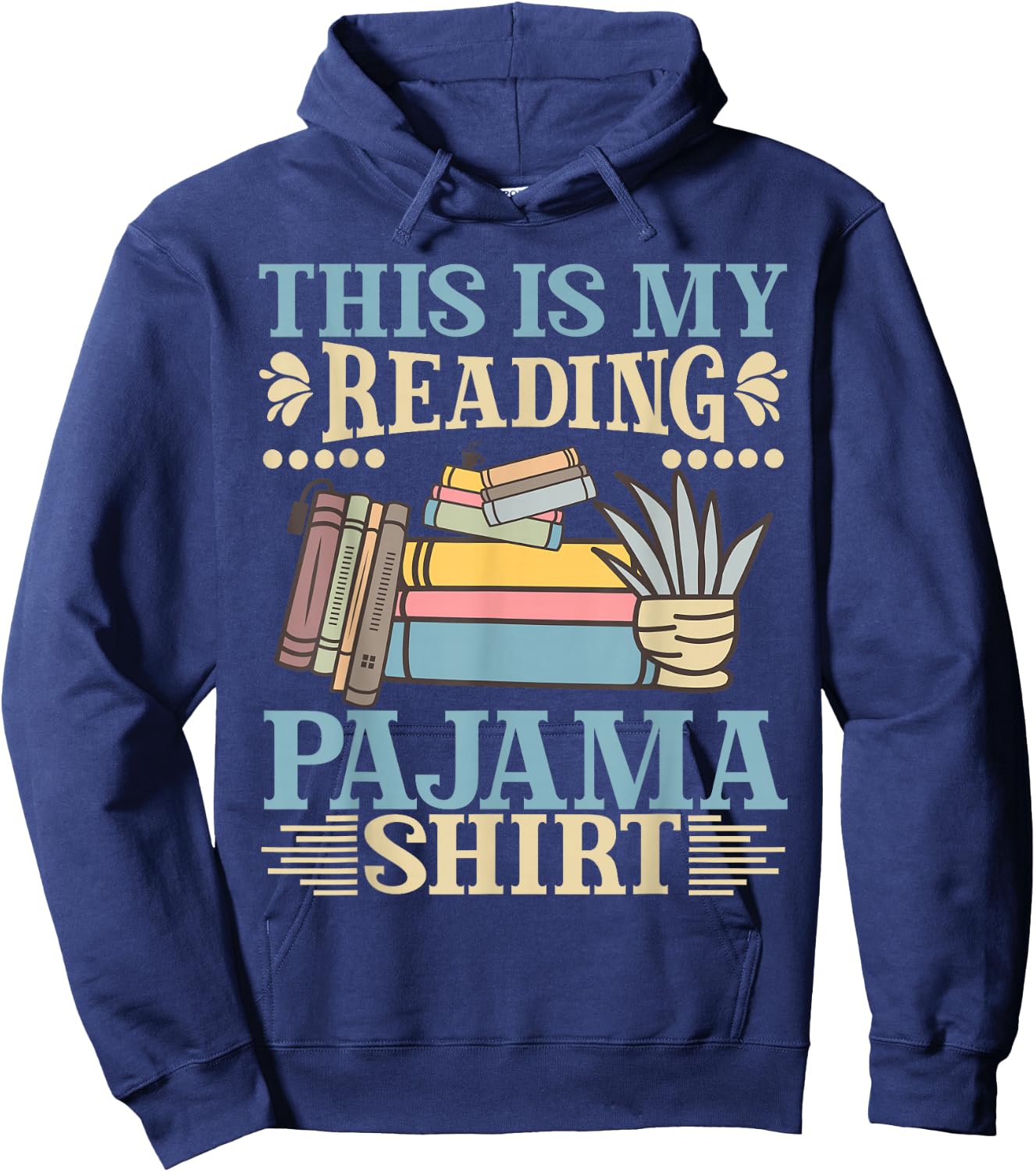 This Is My Reading Pajama Book And Pajama Bookworm Hoodie - Hoodie | Navy