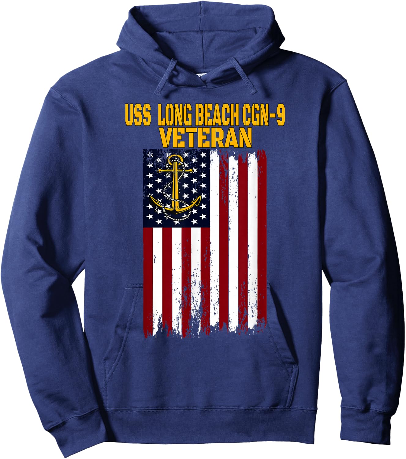 USS Long Beach CGN-9 Cruiser Veterans Day Father's Day Hoodie - Hoodie | Navy