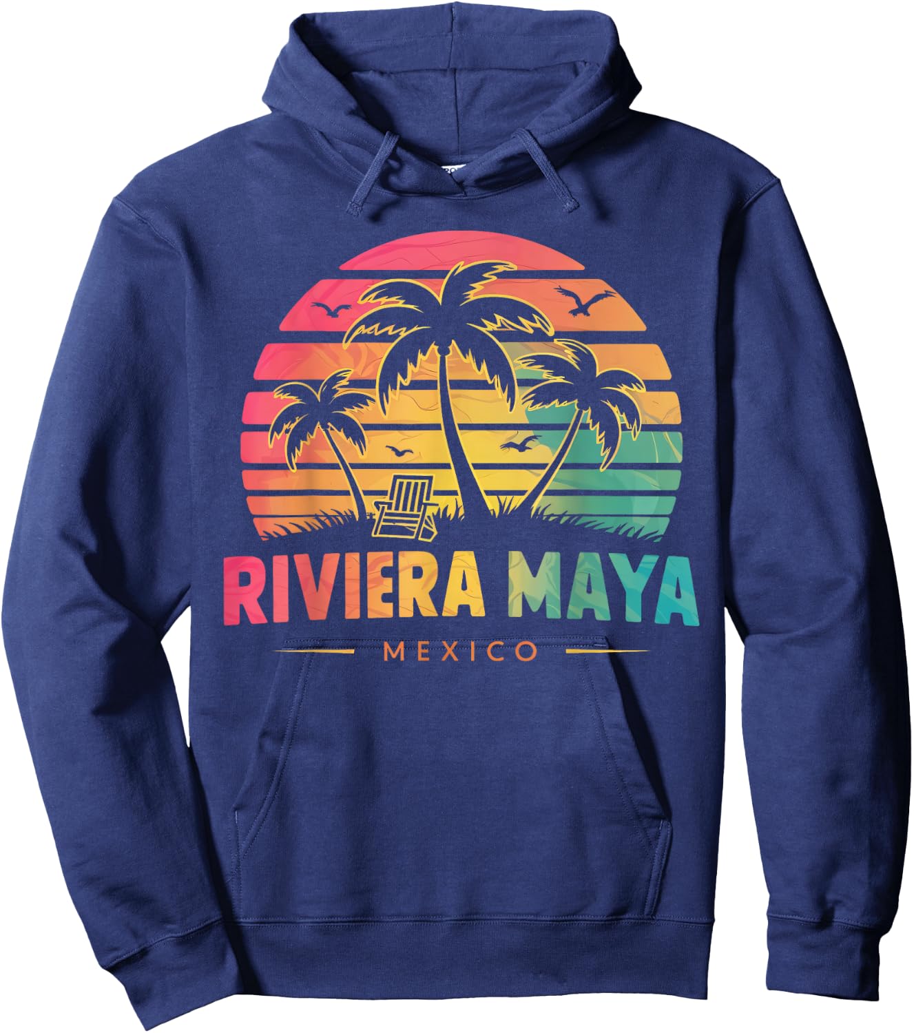 Riviera Maya Mexico Tropical Sunset beach Souvenir Vacation Men Women Kids Hoodie - Hoodie | Navy