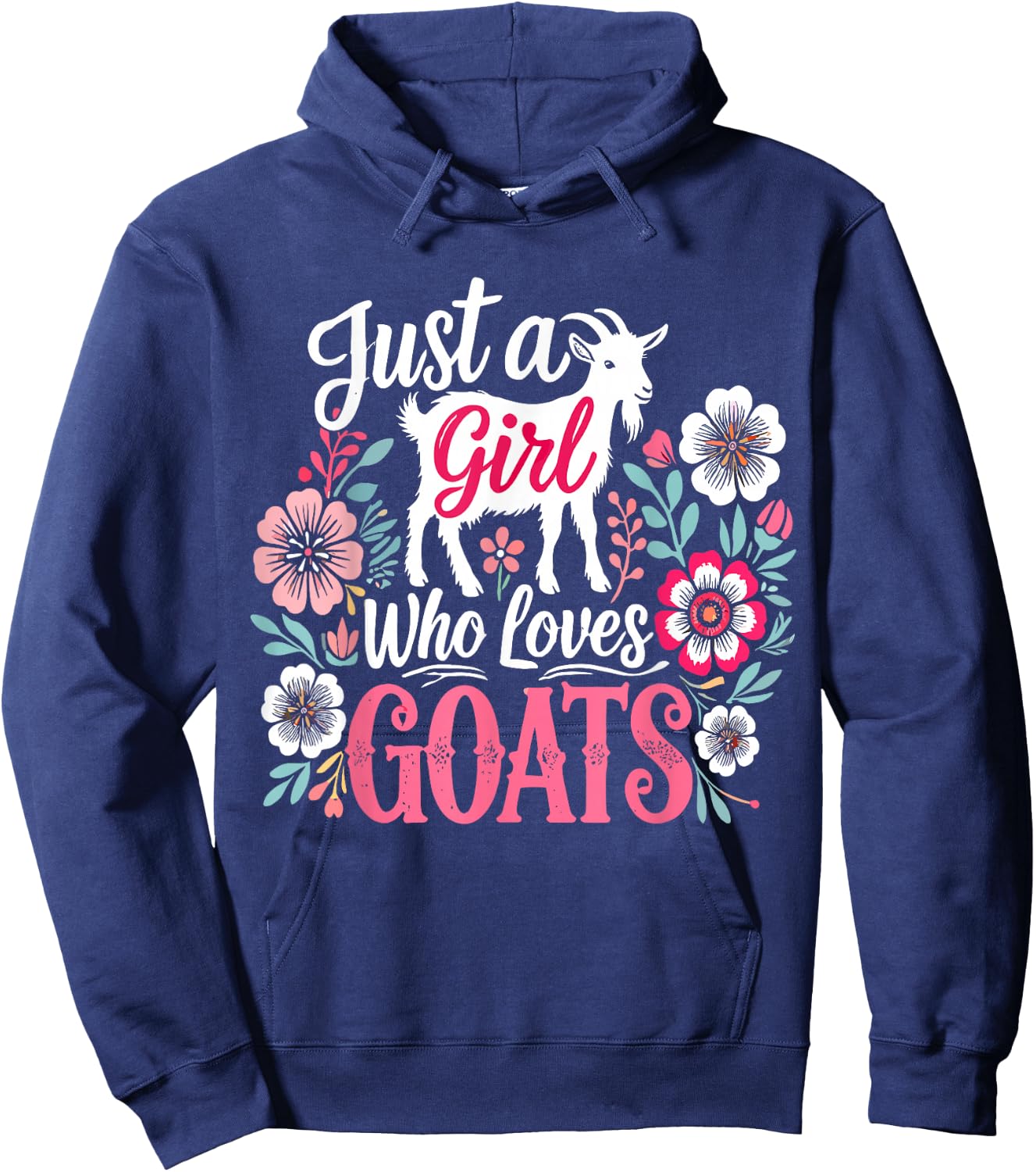 Goat Farm Just a Girl Who Loves Goats Hoodie - Hoodie | Navy