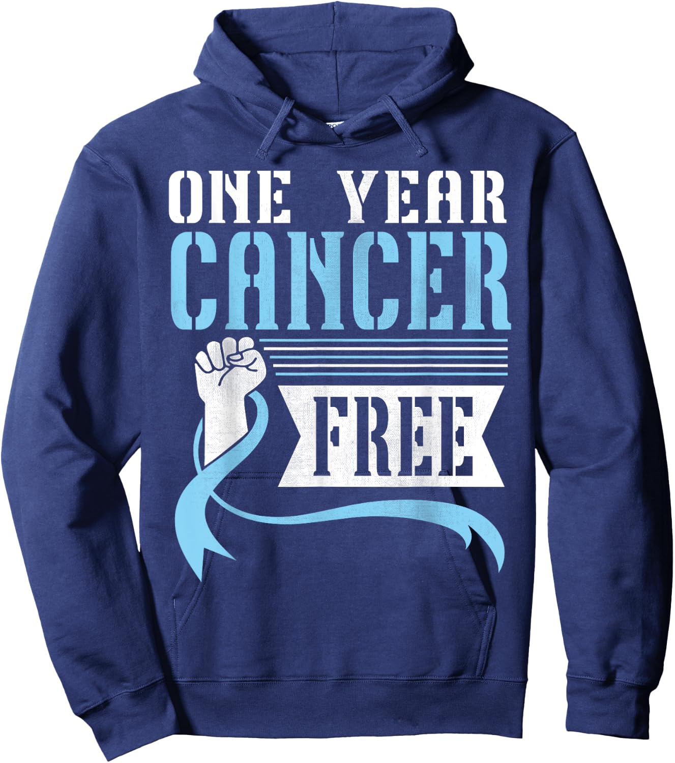 One Years Prostate Cancer Free Warrior Fighting Won Survivor Hoodie - Hoodie | Navy