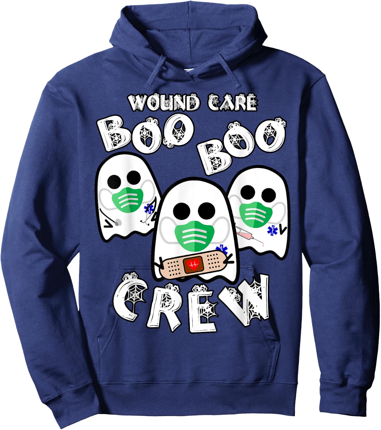 Wound Care Boo Boo Crew - Funny Medical Halloween Hoodie - Hoodie | Navy