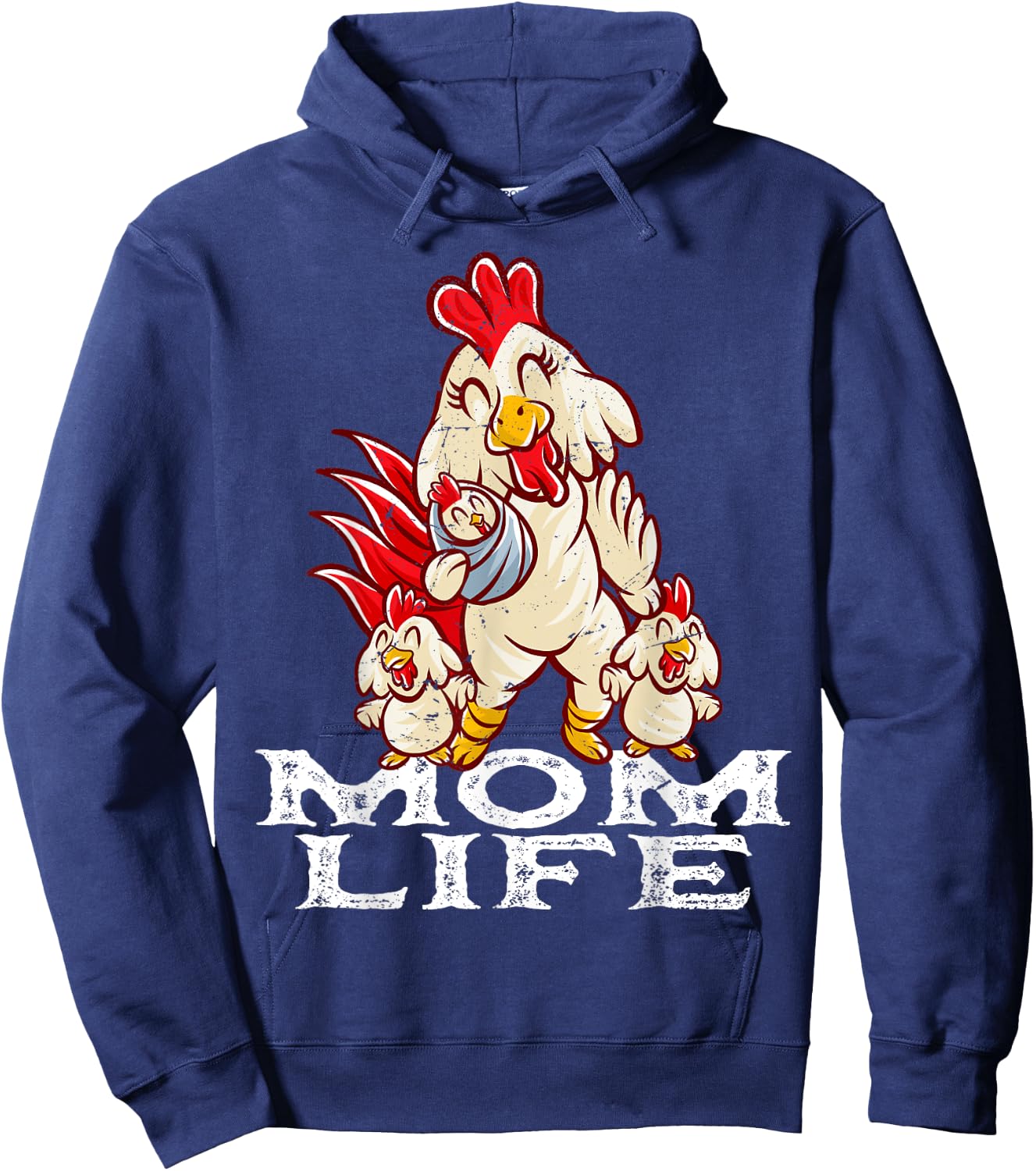 Chicken Mom Life Best Mum Mother Mother's Day Hen Mami Hoodie - Hoodie | Navy