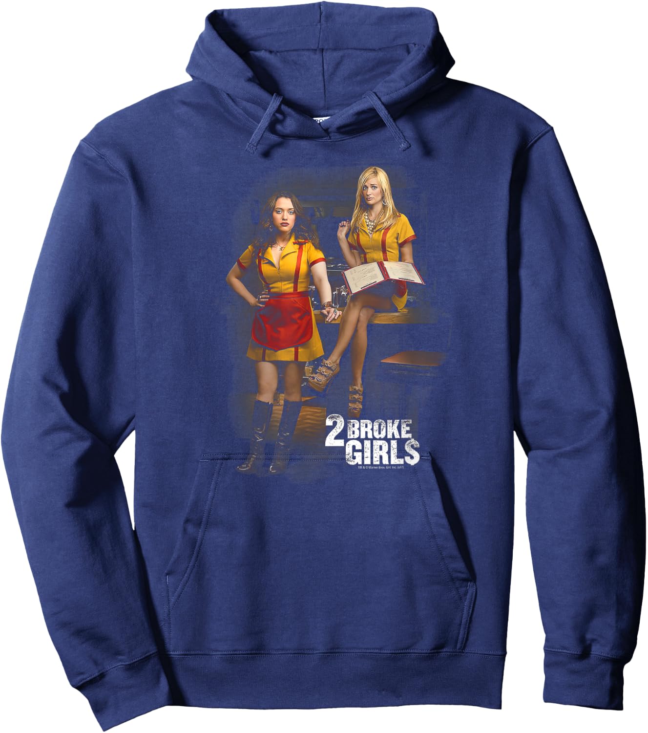 2 Broke Girls Max & Caroline Hoodie - Hoodie | Navy