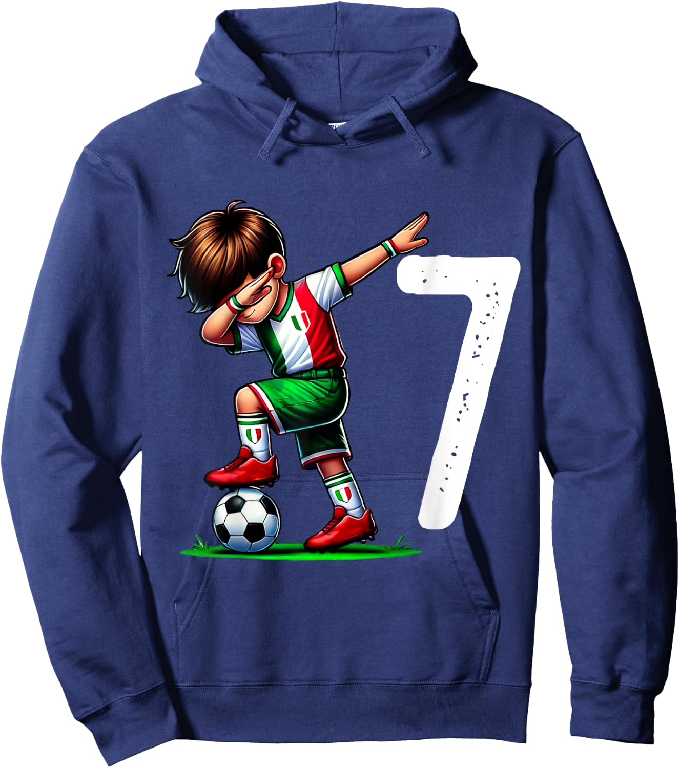 Children's Football Jersey 7 Years Birthday Gift 7 Years Hoodie - Hoodie | Navy