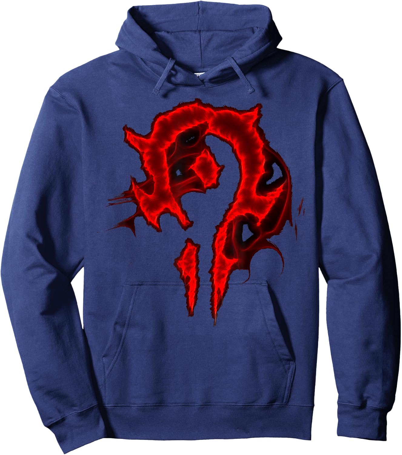 Warcraft Gaming Logo Horde Saturated Epic Crest Gamer Hoodie - Hoodie | Navy