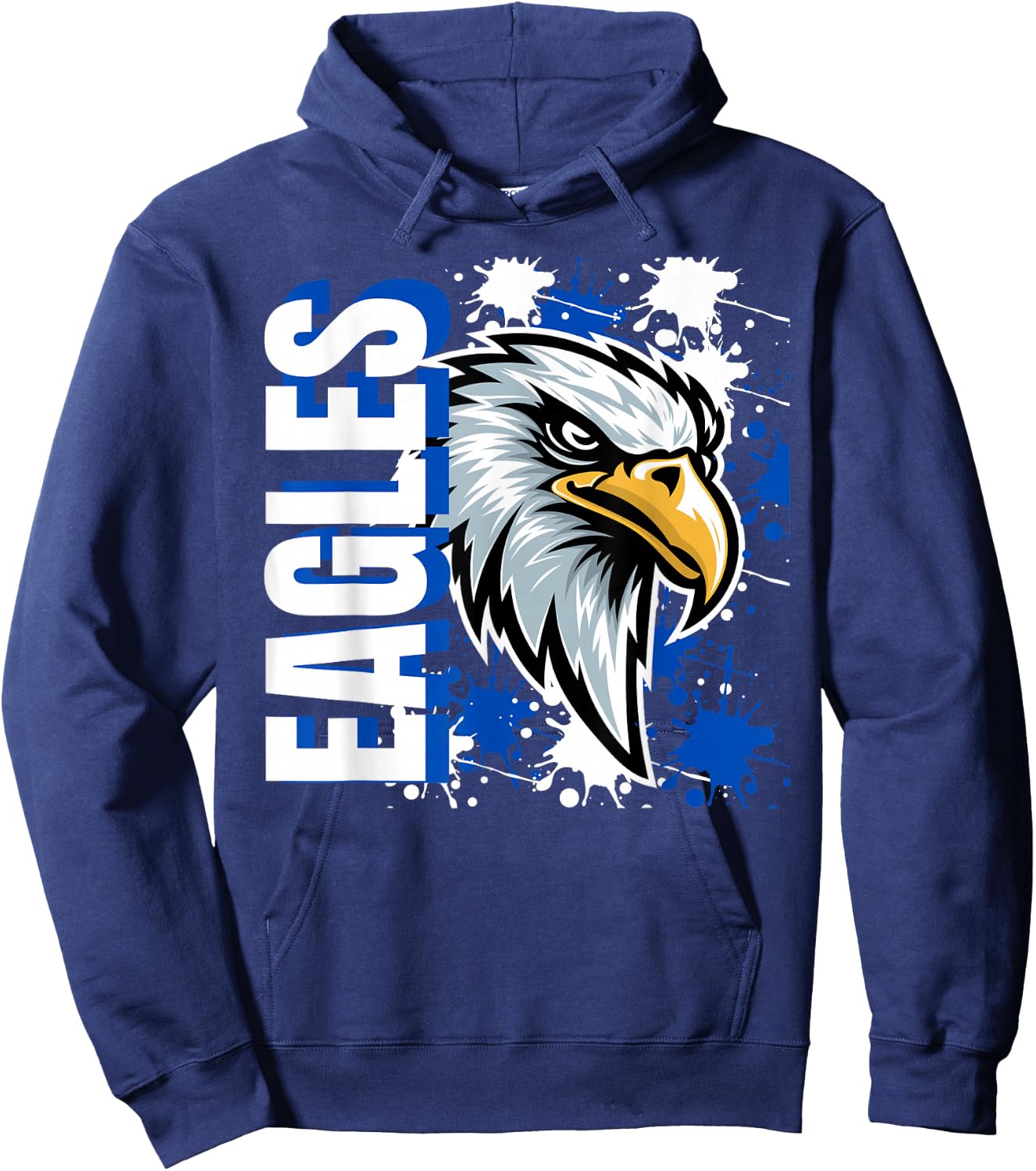 Blue Eagles School Spirit Eagles Mascot Sports Eagles Mom Hoodie - Hoodie | Navy
