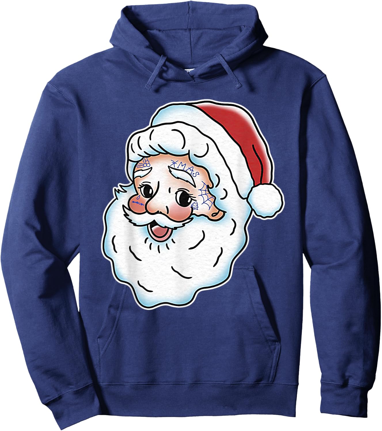 Santa Claus Tattoo Hoodie - Hoodie | Navy