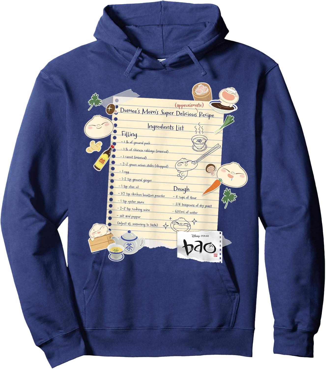 Disney and Pixar's Bao Domee's Mom's Super Delicious Recipe Hoodie - Hoodie | Navy