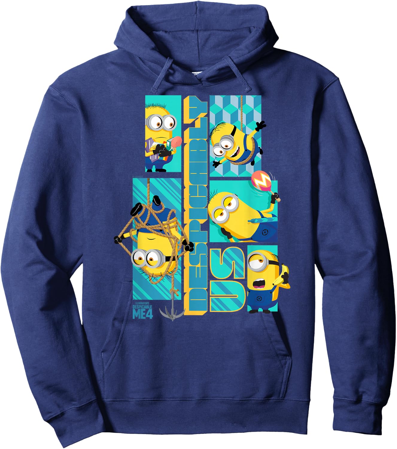 Minions Despicable Me 4 Despicably Us Minions Hoodie - Hoodie | Navy