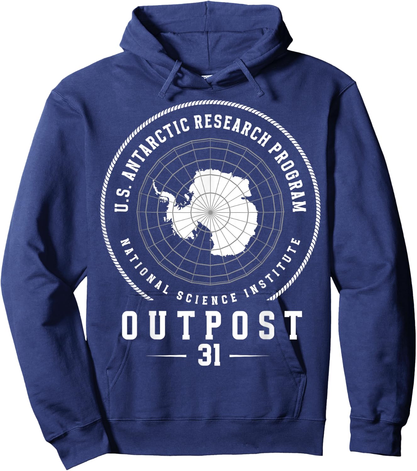 Antarctica - South Pole - Antarctic Circle Outpost 31 Hoodie - Hoodie | Navy