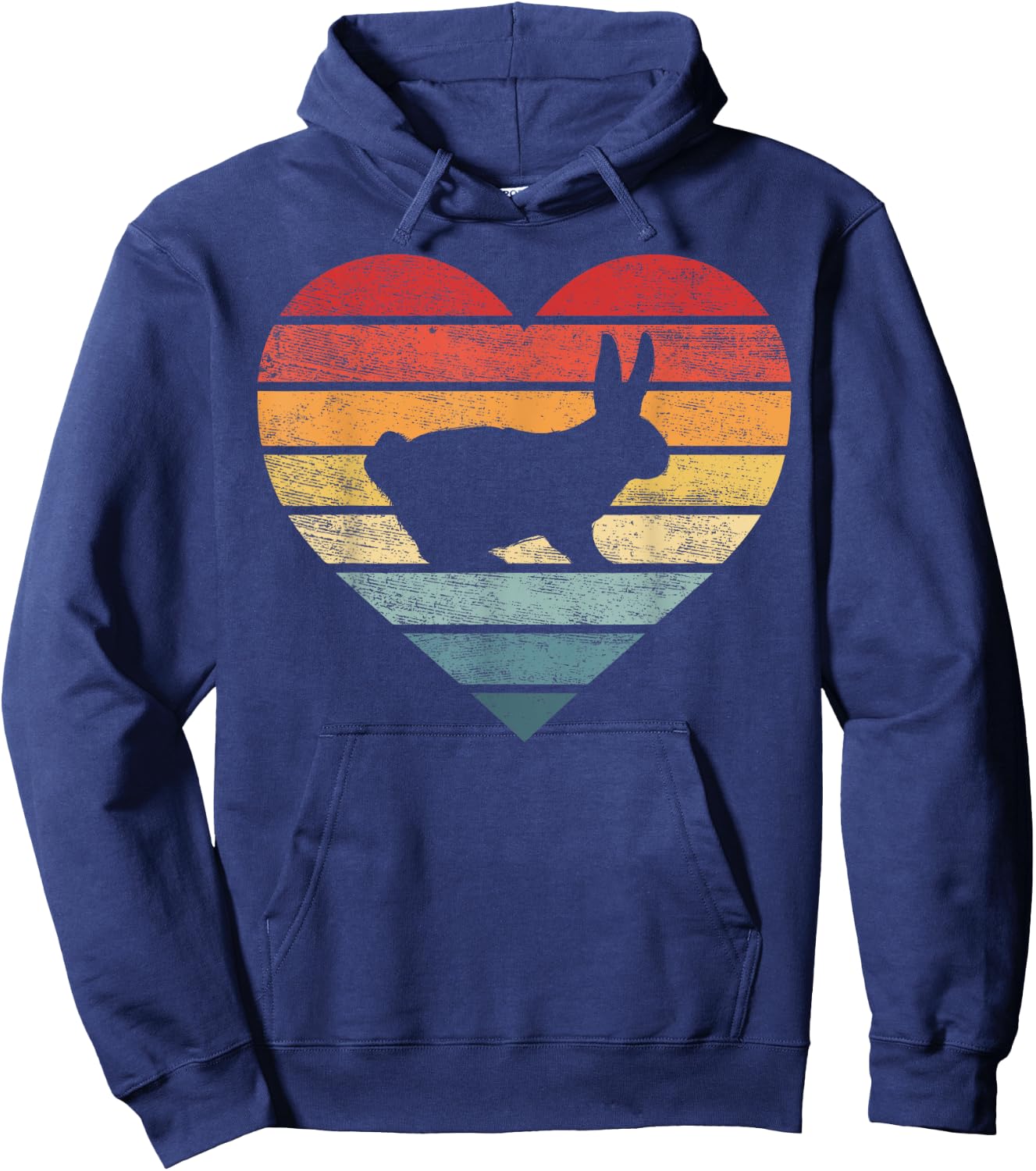 Bunny Rabbit Lover Gifts Farmer Retro Vintage Farm Animals Hoodie - Hoodie | Navy