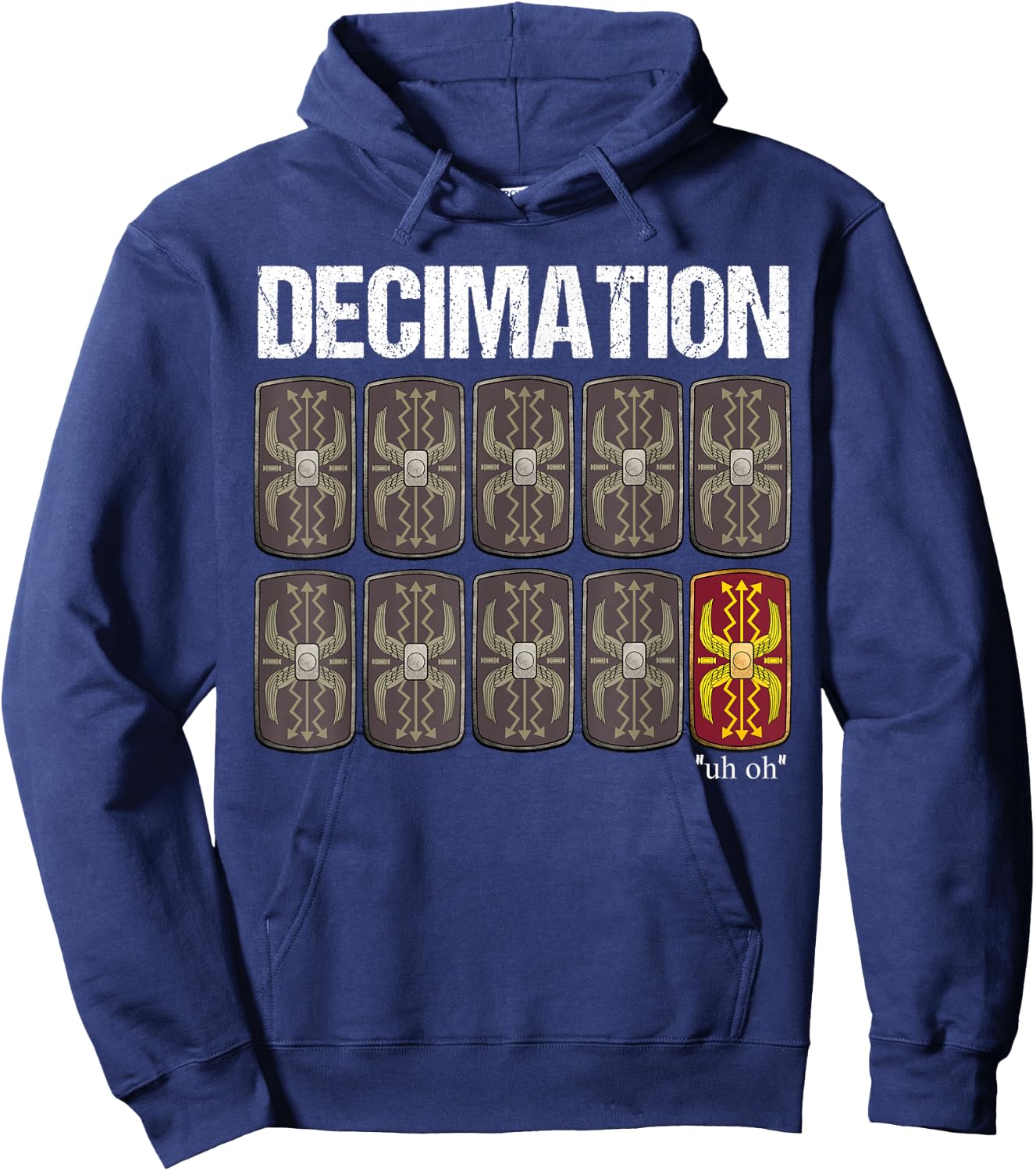 Decimation Funny Roman History Hoodie - Hoodie | Navy