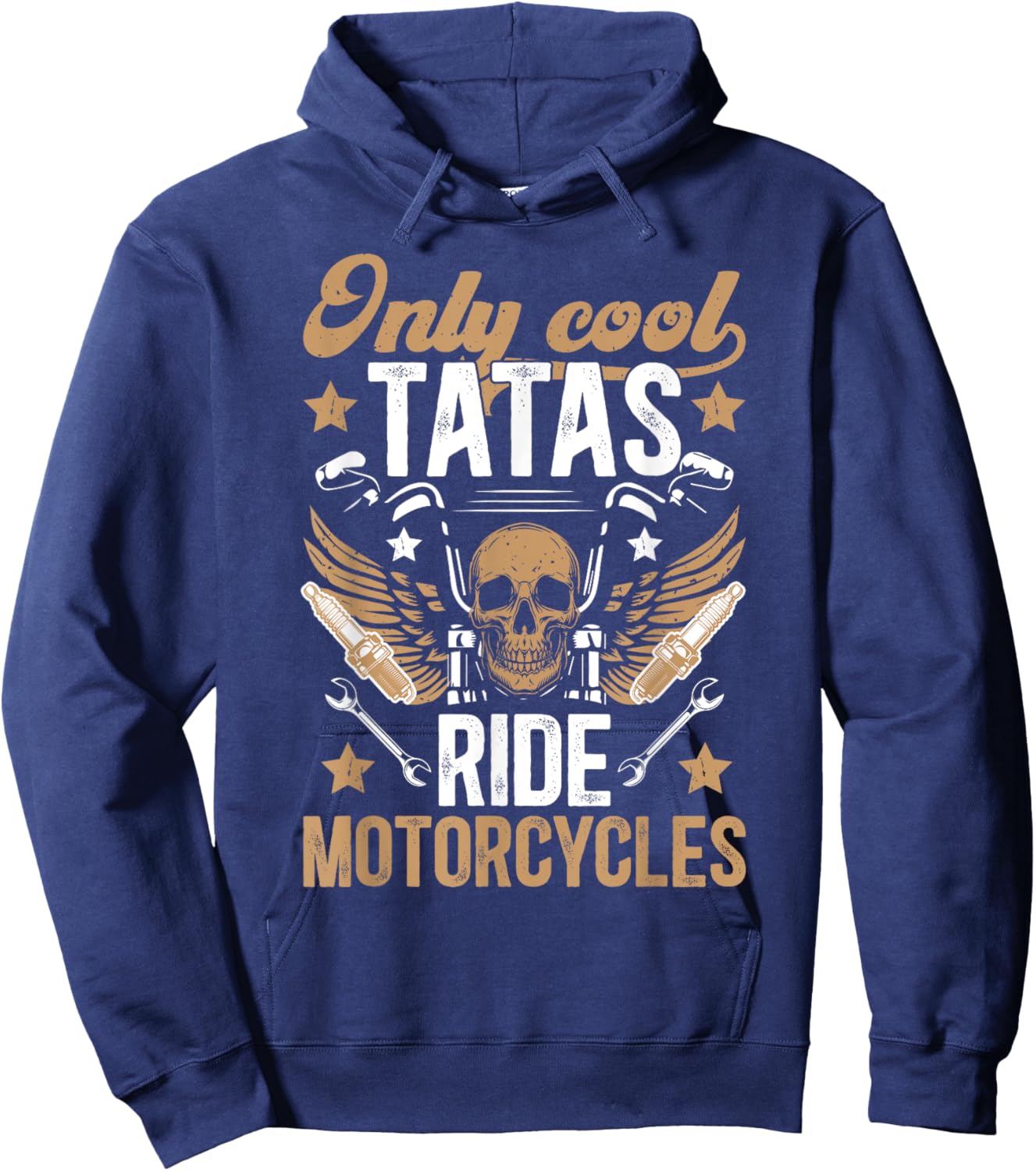 Cool Tatas Ride Motorcycle Rider Tata Biker Tata Hoodie - Hoodie | Navy