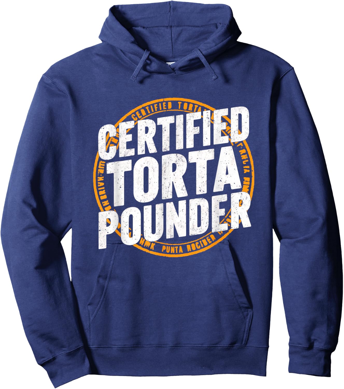 Certified Torta Pounder Cool Stamp Look Design Hoodie - Hoodie | Navy