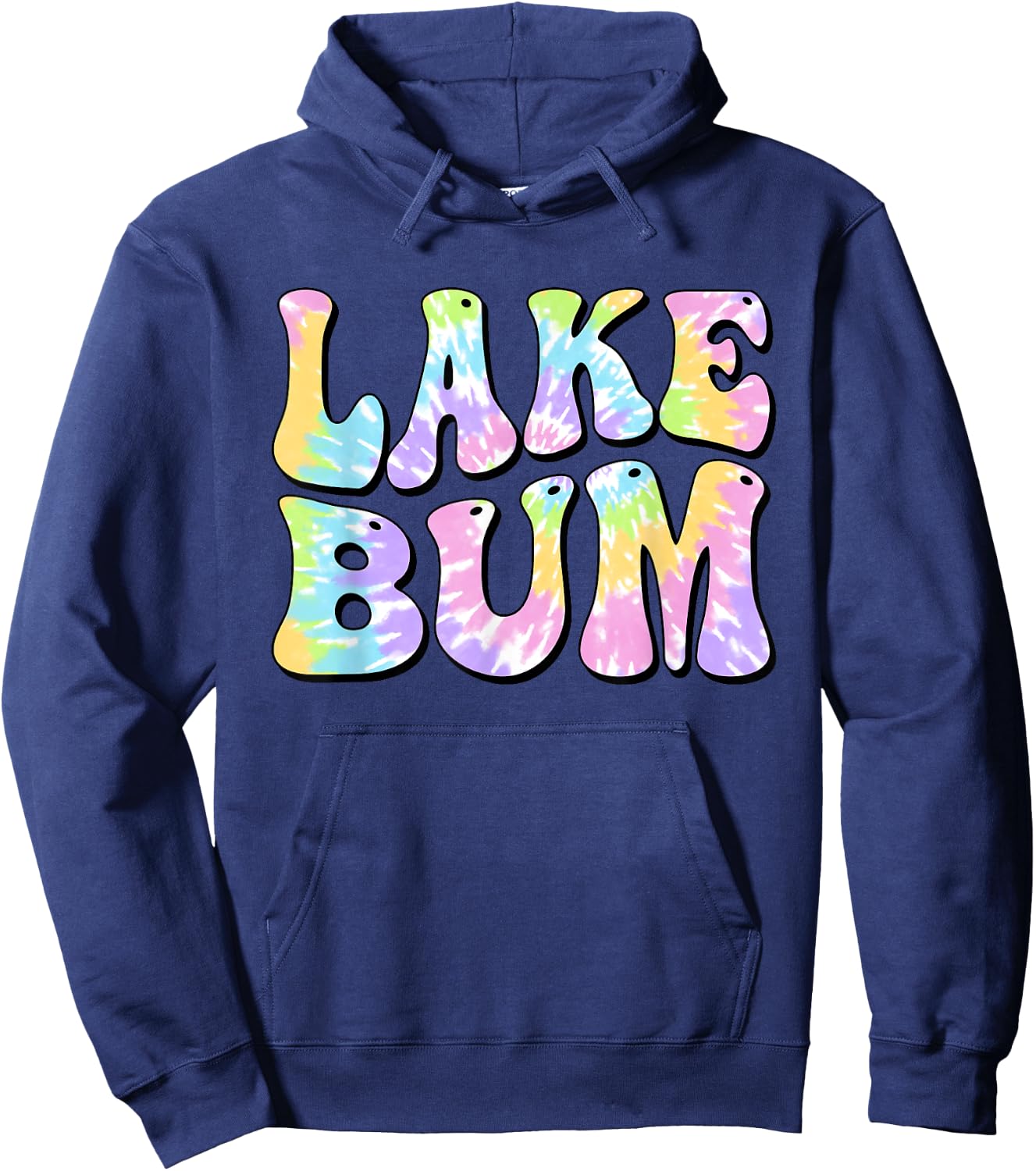 Lake Bum Summer Fishing Boating Sailing Boat Women Girl Kids Hoodie - Hoodie | Navy