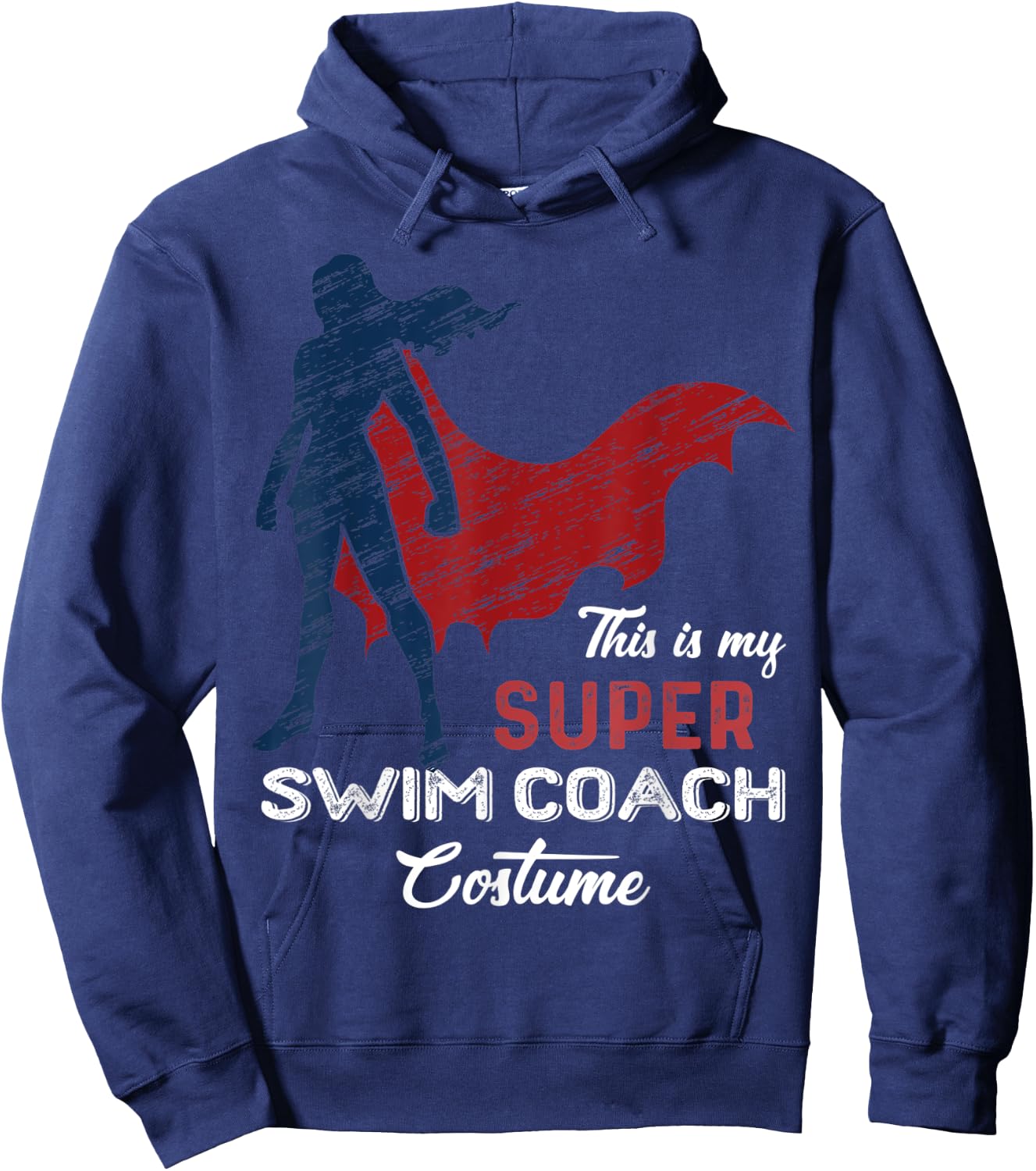 This is my Super Swim Coach Costume Lazy Halloween Hoodie - Hoodie | Navy