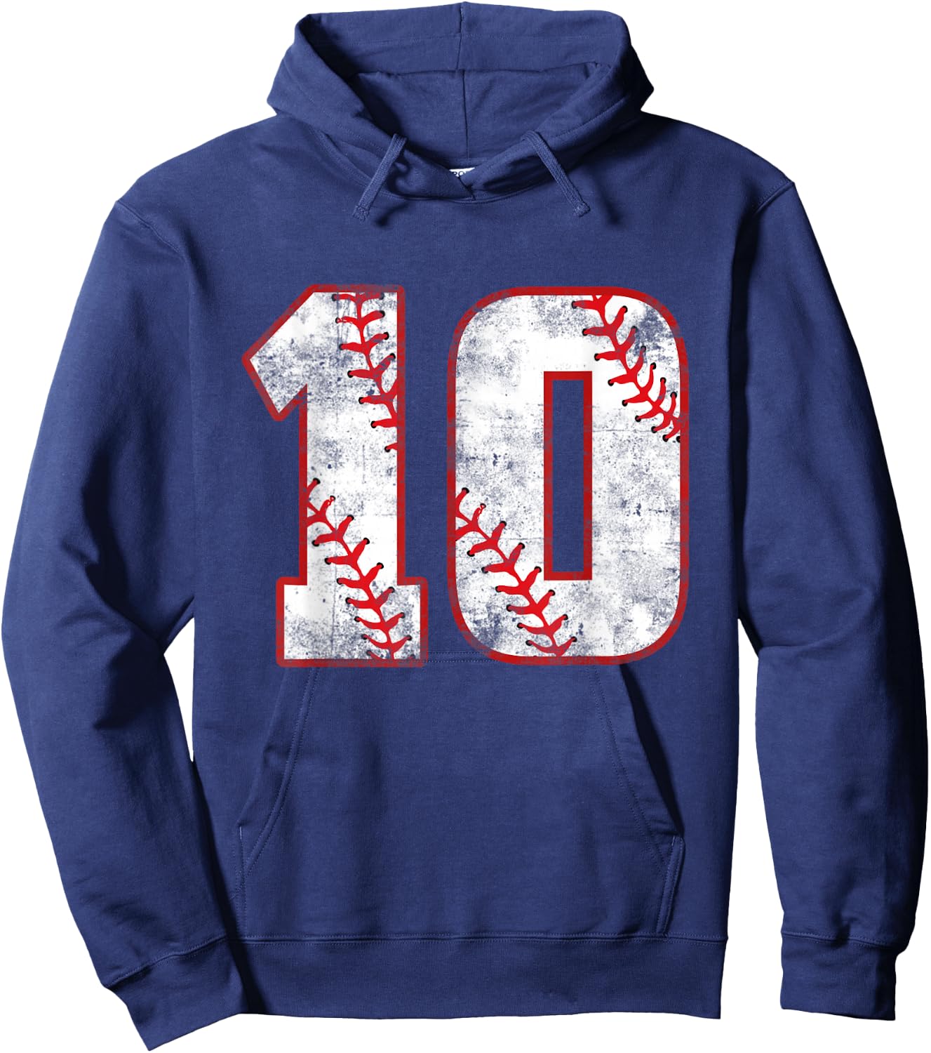 Baseball 10 Jersey 10th Birthday Gifts 10 Year Old Boys Kids Hoodie - Hoodie | Navy