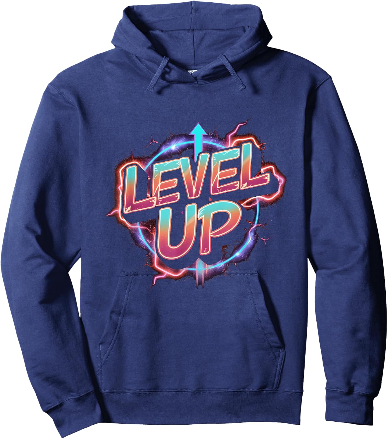 Retro Gaming Level Up Boys Girls Men Women Hoodie - Hoodie | Navy