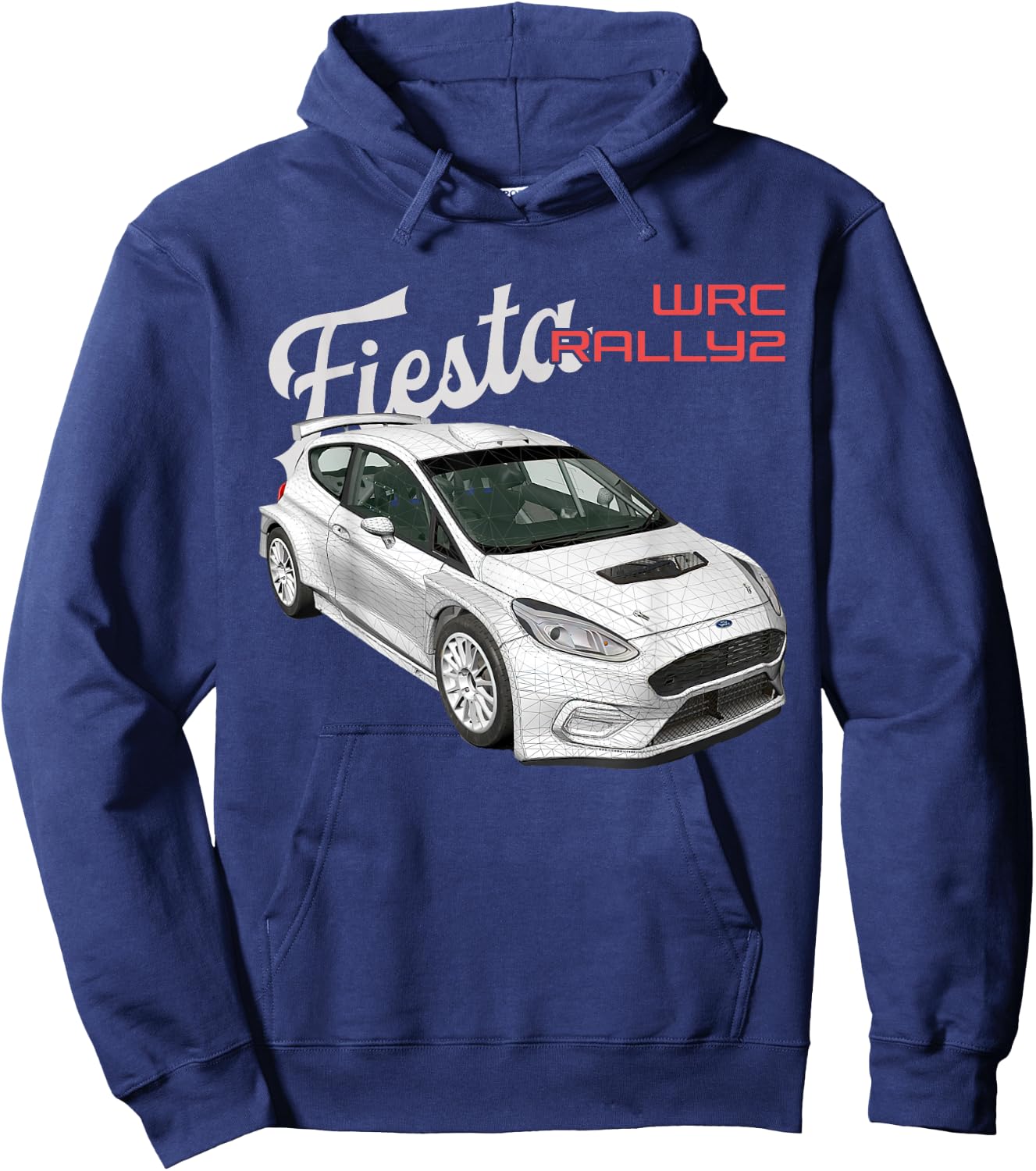WRC Rally2 World Rally Sports Car Hoodie - Hoodie | Navy