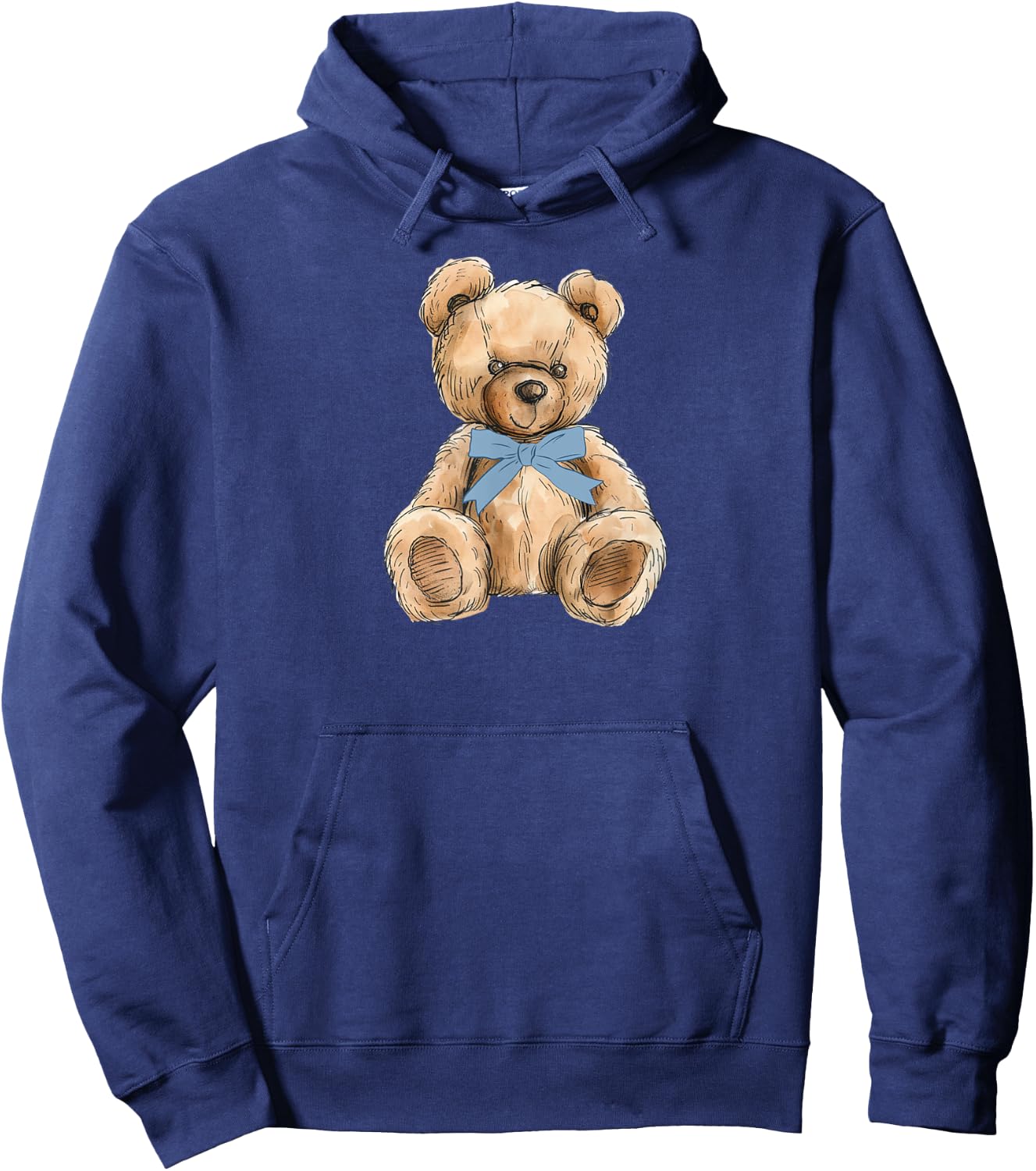Teddy Bear Preppy Aesthetic for Teens Coquette Hoodie - Hoodie | Navy