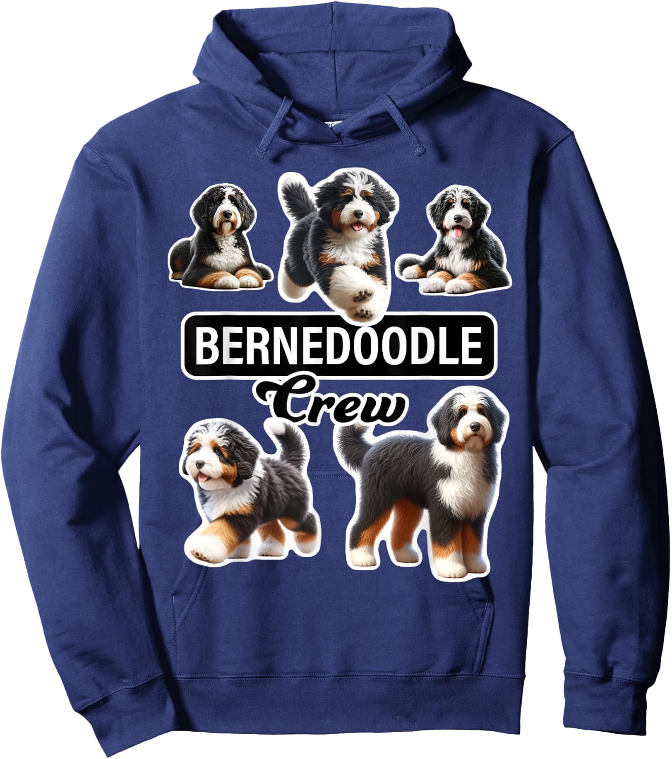 Bernedoodle Crew Hoodie - Hoodie | Navy