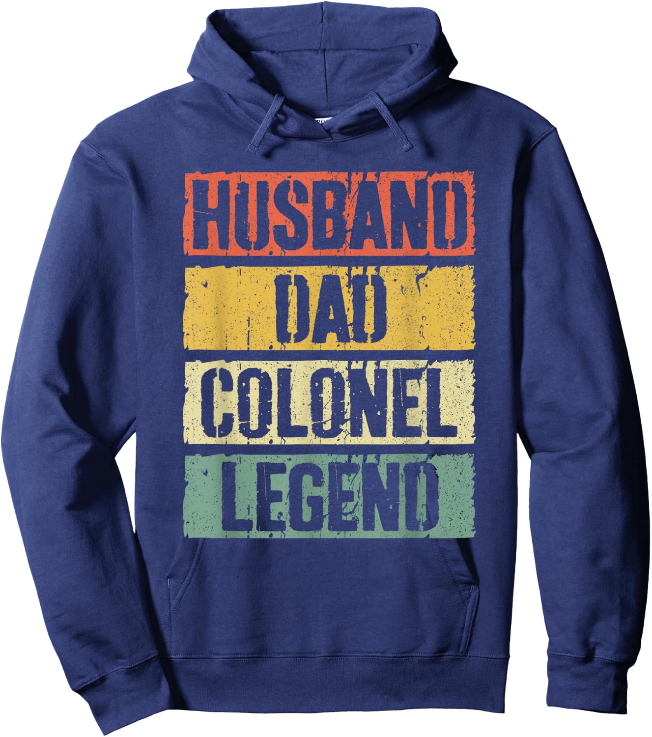 Husband Dad Colonel Legend Shirt Men Fathers Day Hoodie - Hoodie | Navy