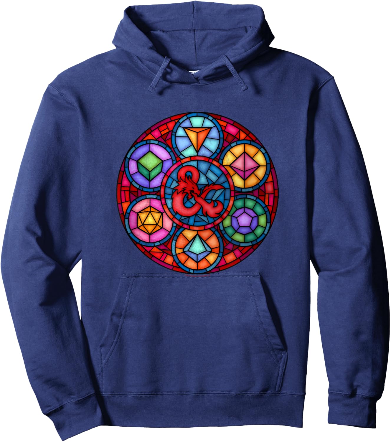 Dungeons & Dragons Stained Glass Elemental Logo Hoodie - Hoodie | Navy