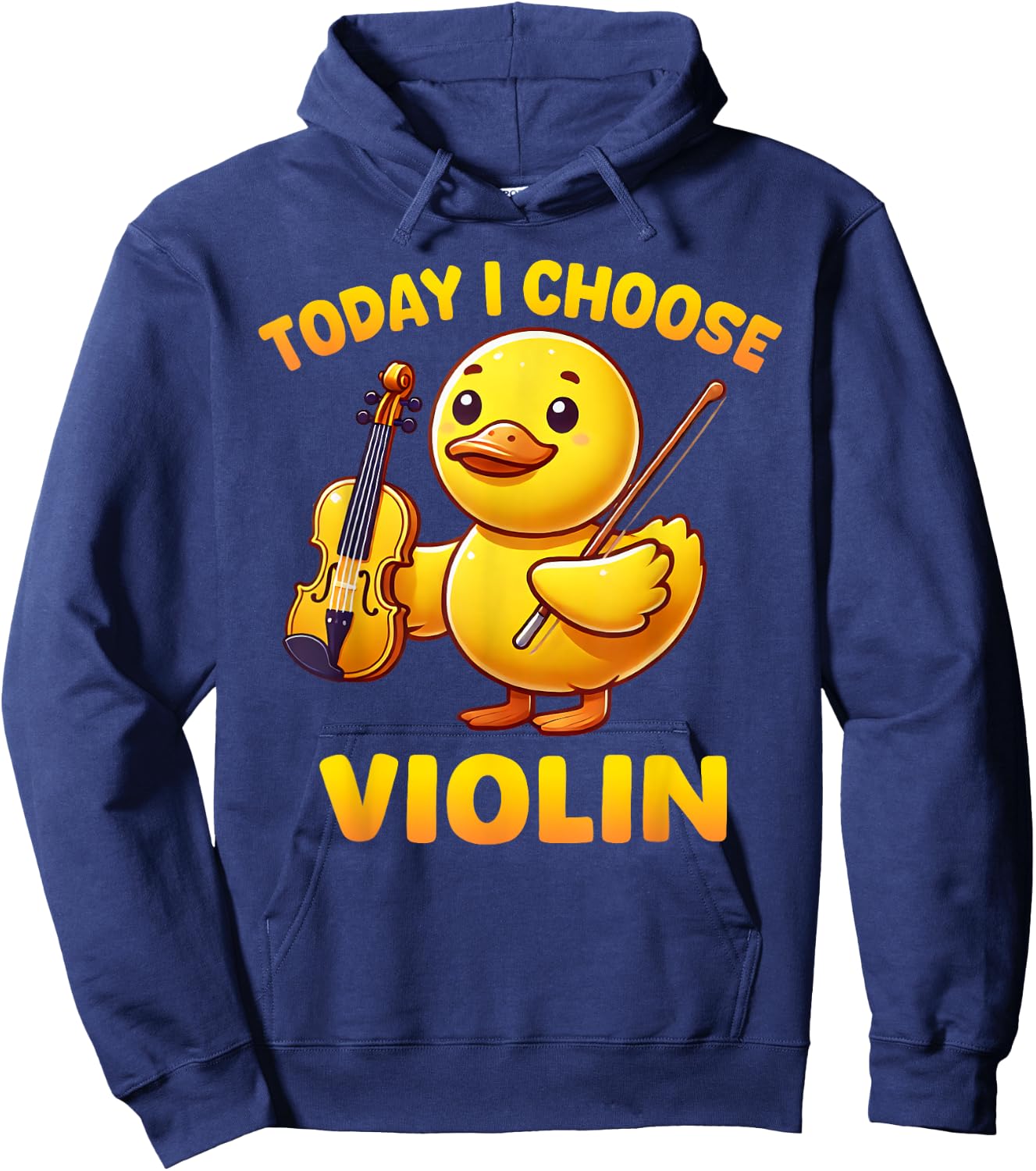 Duck I Choose Violin Funny Music Instrument Boys Girls Kids Hoodie - Hoodie | Navy