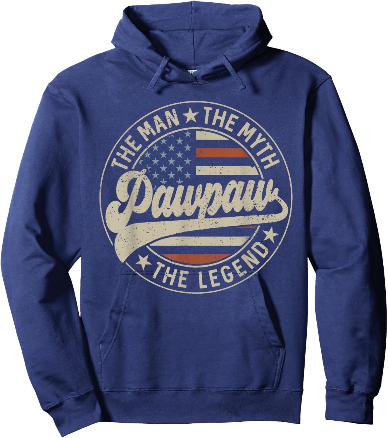 Pawpaw The Man The Myth The Legend Us Flag Father's Day Hoodie - Hoodie | Navy