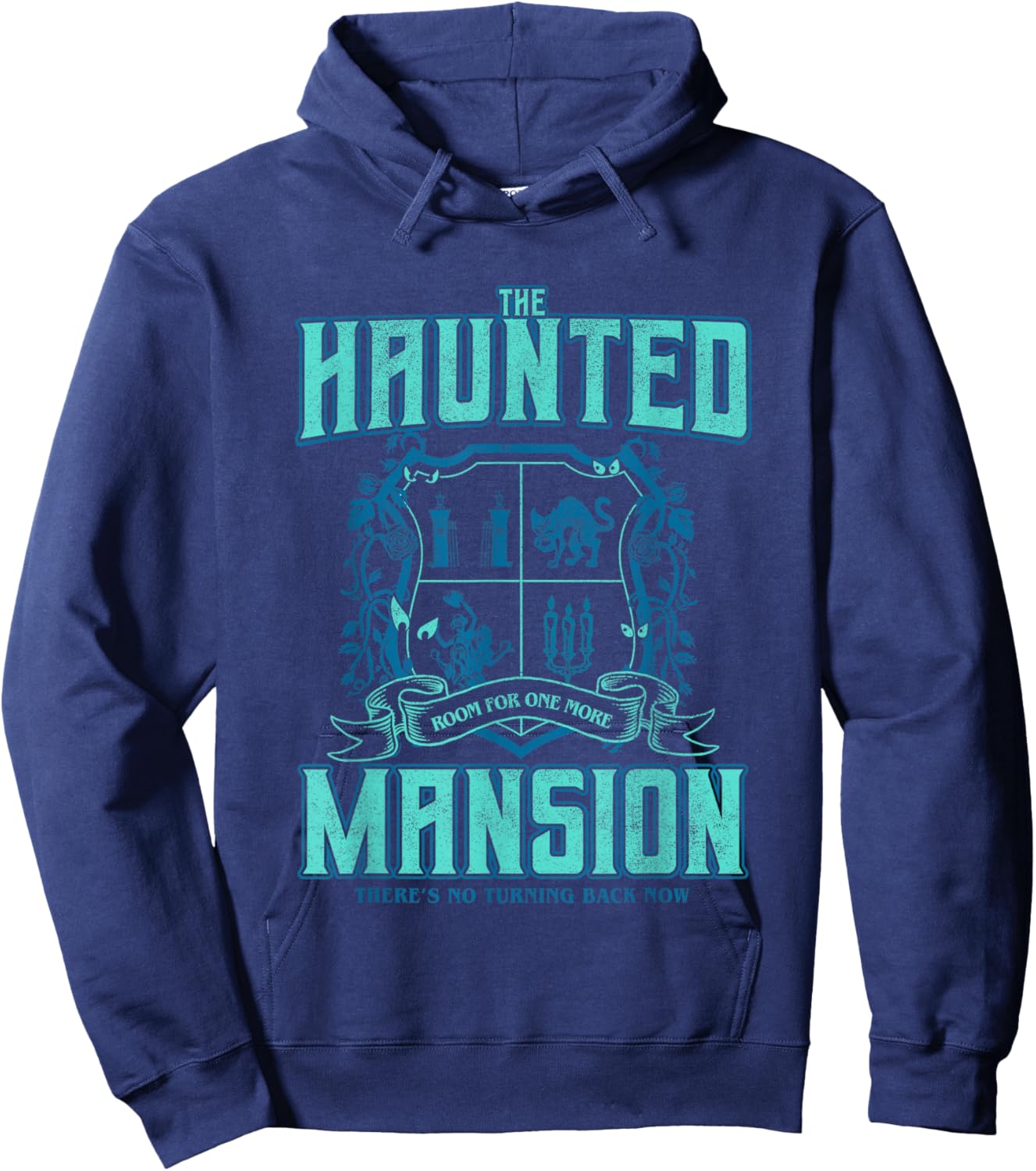 The Haunted Mansion Room For One More Collegiate Retro Logo Hoodie - Hoodie | Navy