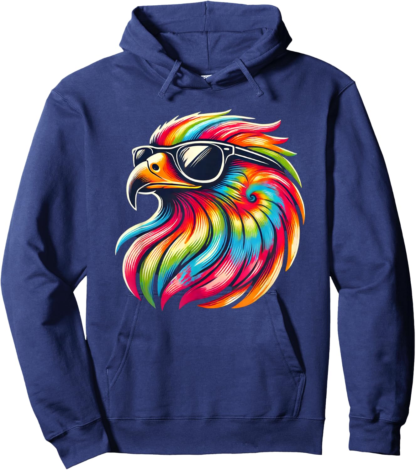 Tie Dye Art Sunglasses Hawk Hawks Hoodie - Hoodie | Navy