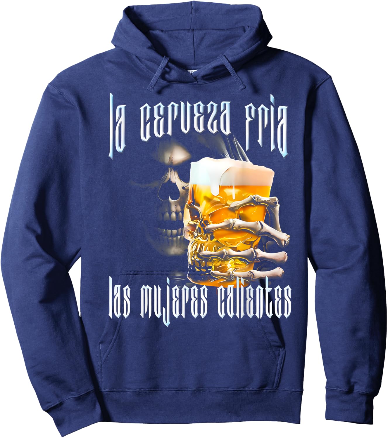 Frases Chidas Funny Mexicans Sarcasm Skull Sayings Hispanic Hoodie - Hoodie | Navy
