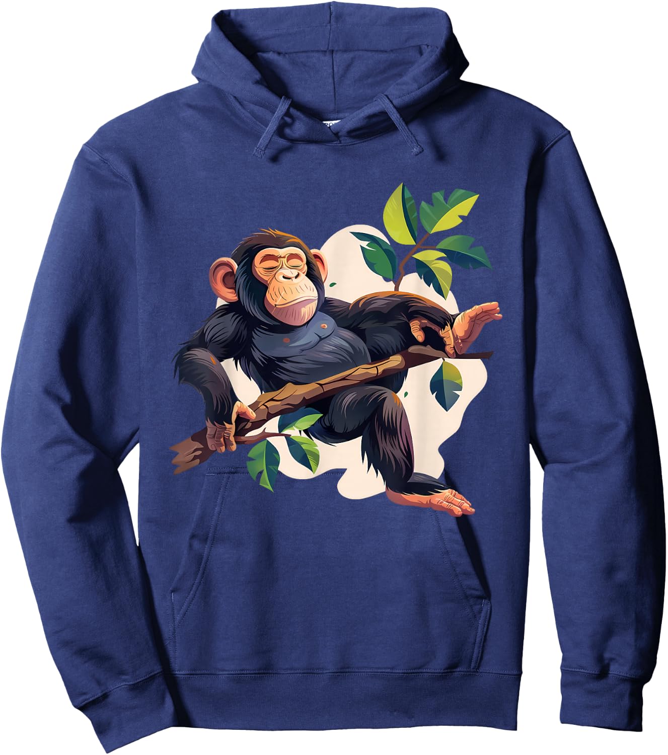 Sleeping Monkey Nature Sleepy Monkey Napping Sleepy Animal Hoodie - Hoodie | Navy