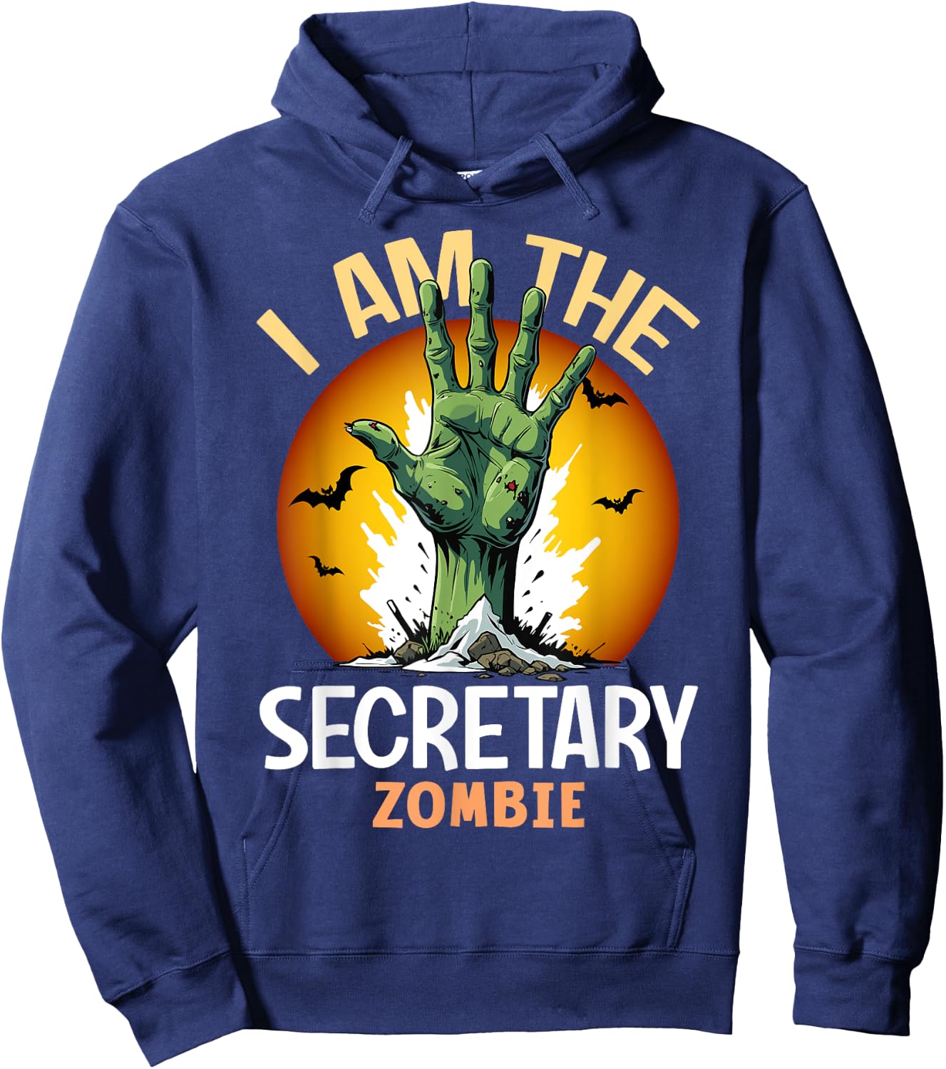 Halloween Matching Secretary Zombie Costume Hoodie - Hoodie | Navy