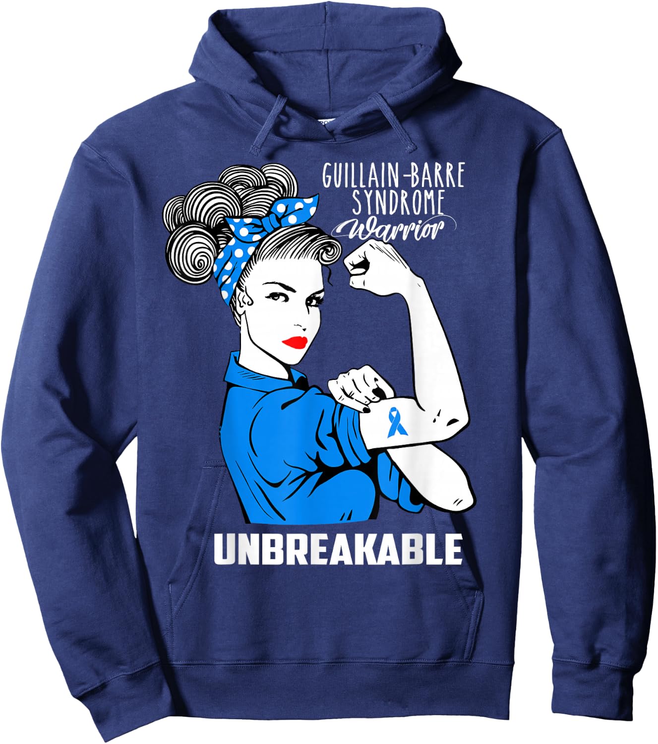 Guillain-Barre Syndrome Warrior Unbreakable Shirt Awareness Hoodie - Hoodie | Navy