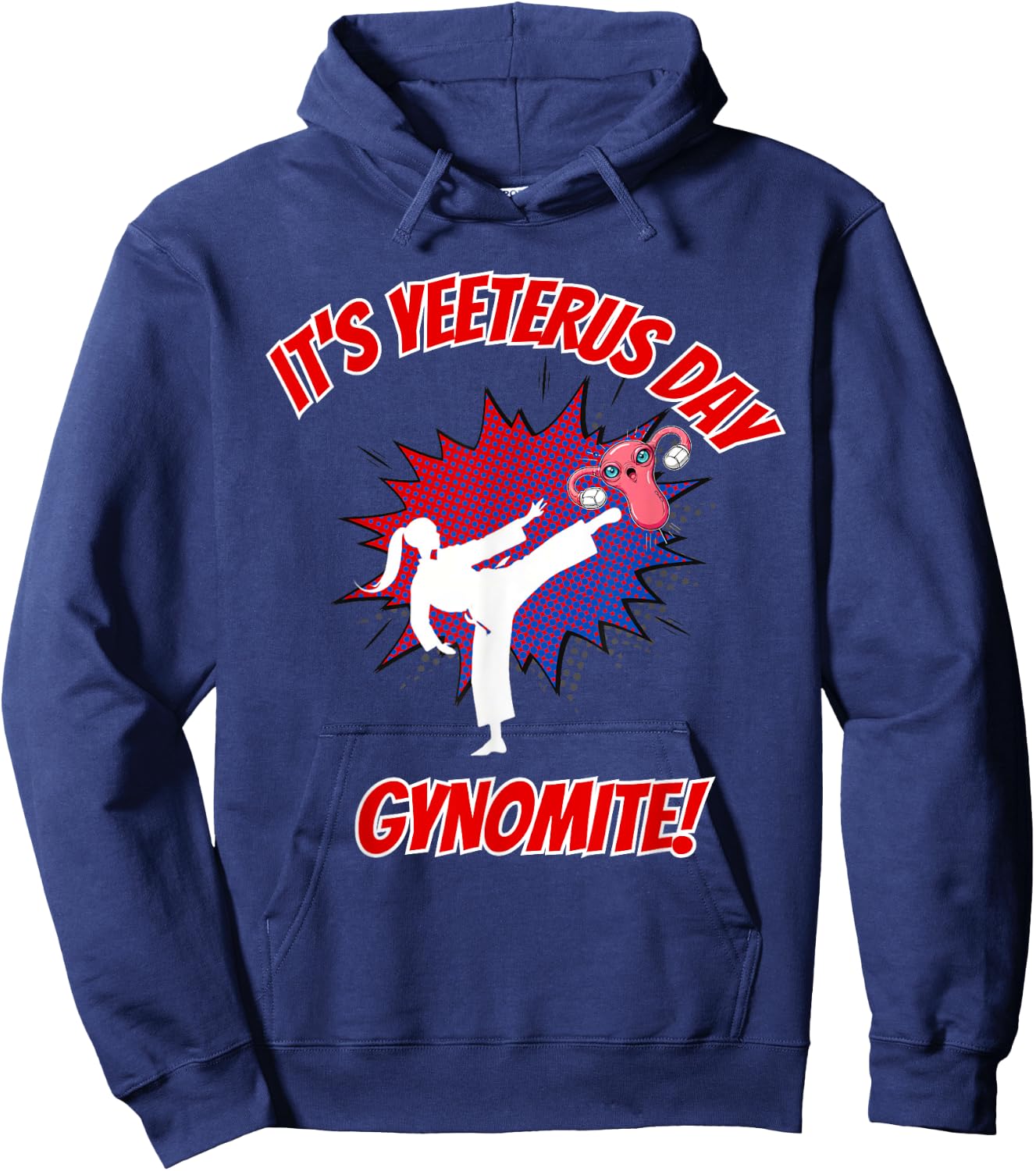 Hysterectomy Party Uterus Removal Yeeterus Yeet Hoodie - Hoodie | Navy