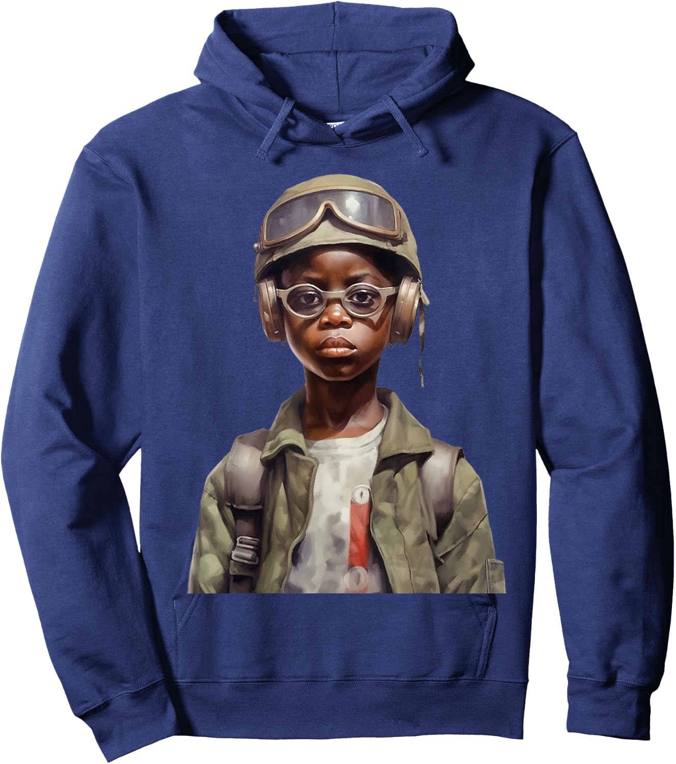 Military Minded Street Soldier Urban Warrior Black Boy Hoodie - Hoodie | Navy