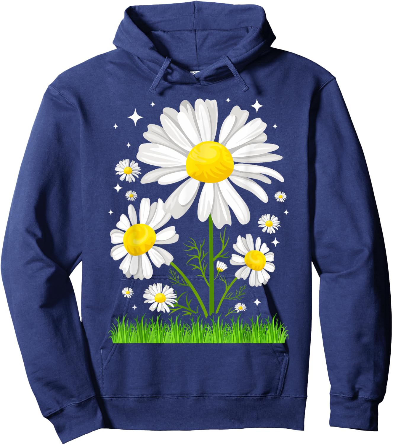 Sunshine Daisy Daisies Vacation Casual Graphic Hoodie - Hoodie | Navy
