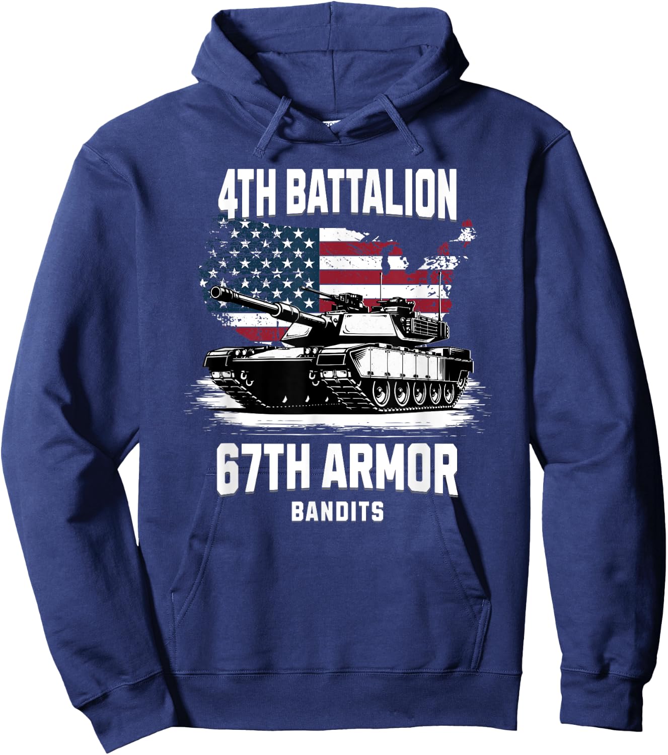 4th Battalion 67th Armor M1 Abrams Tank Military Veteran Hoodie - Hoodie | Navy