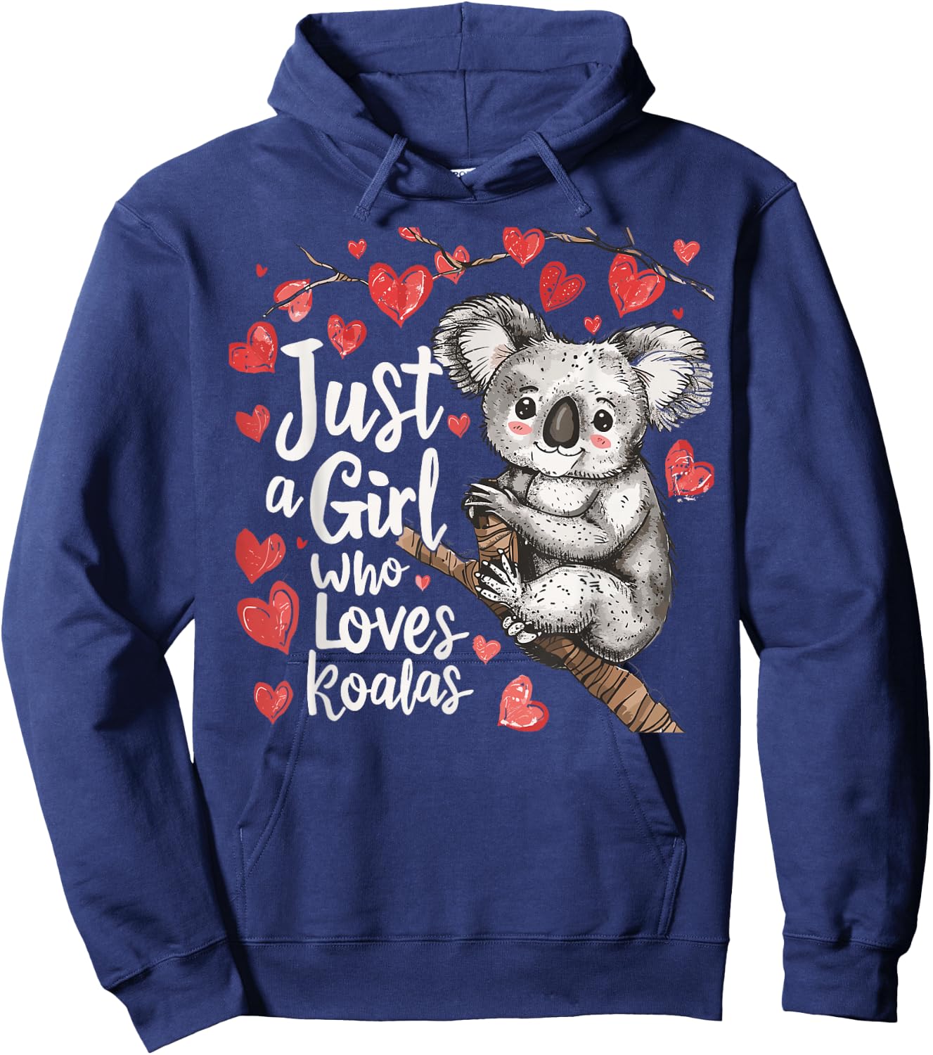 Cute Koala Lovers Gift Just A Girl Who Loves Koalas Hoodie - Hoodie | Navy
