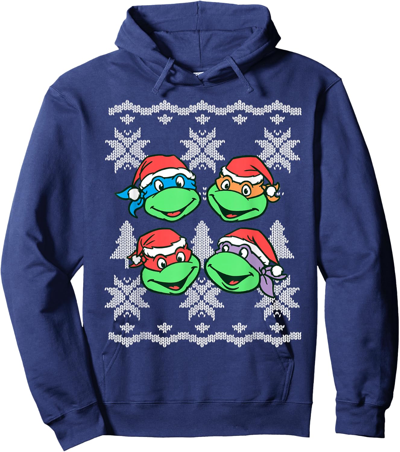 Teenage Mutant Ninja Turtles Christmas Sweater Hoodie - Hoodie | Navy