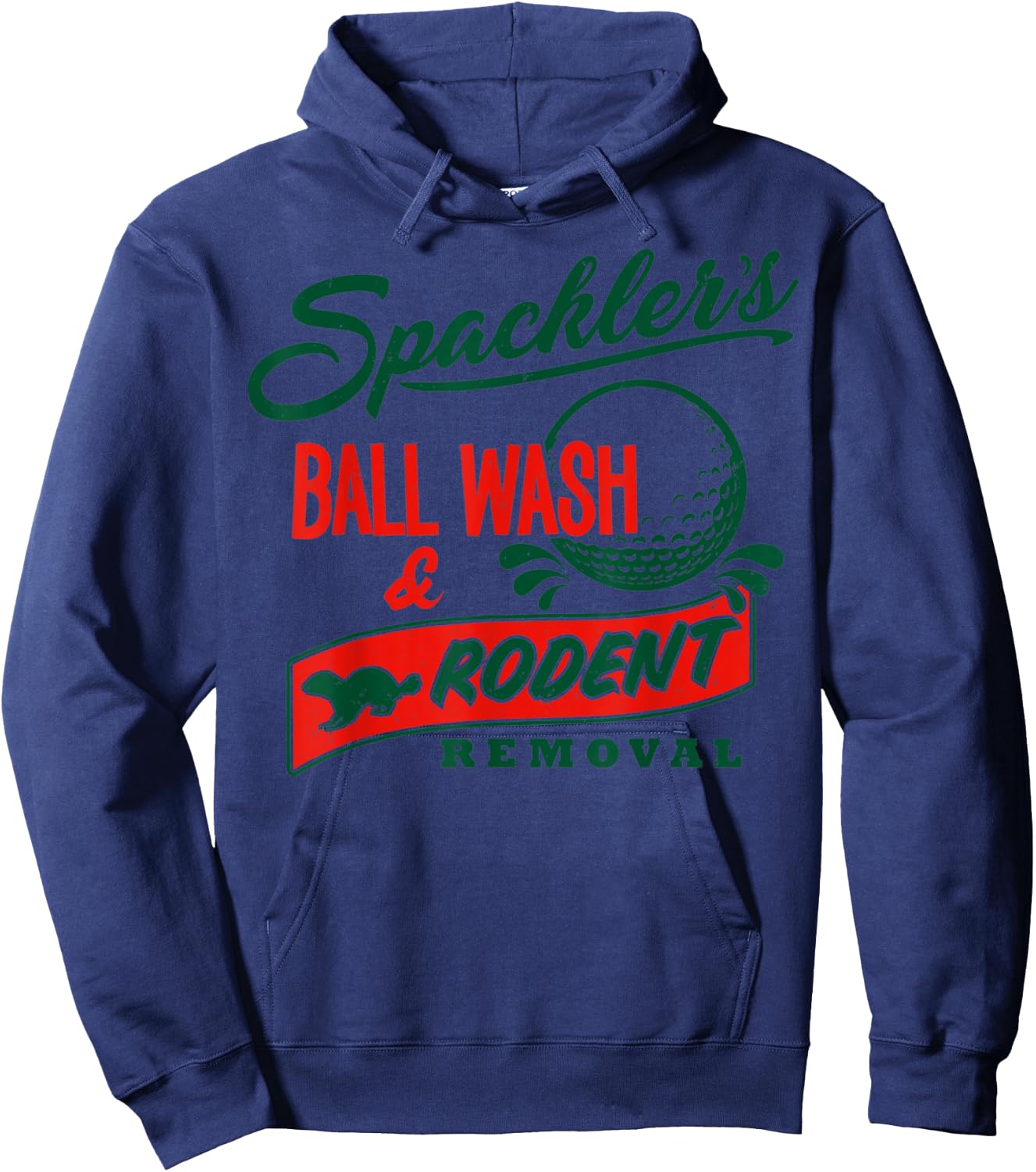Spackler's Ball Wash and Rodent Removal Retro Vintage Hoodie - Hoodie | Navy