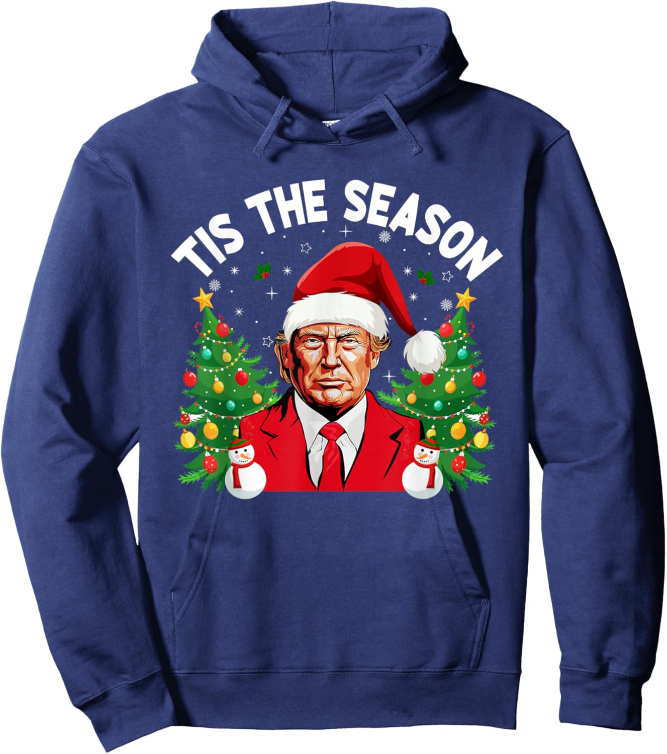 Tis The Season Trump Christmas Matching Family Christmas Hoodie - Hoodie | Navy