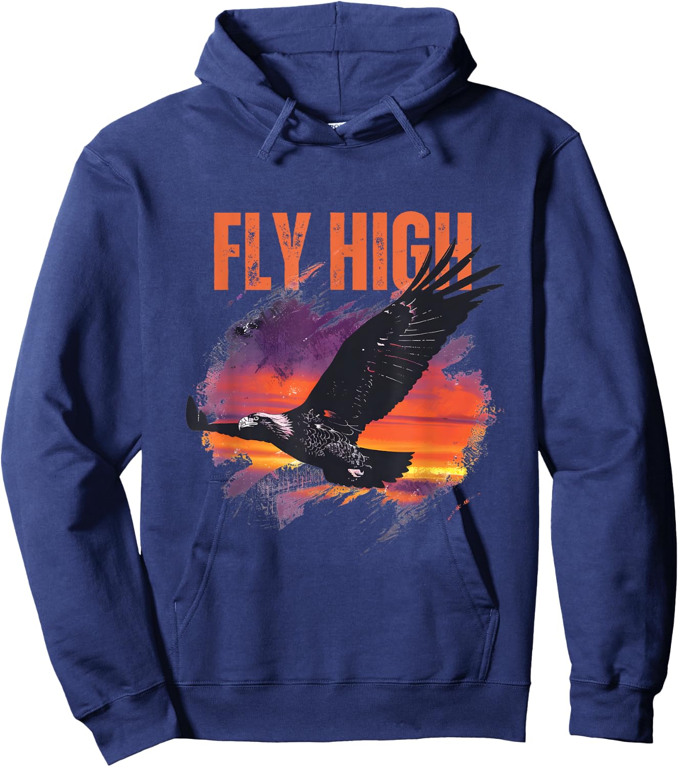 Fly High: National Bird Day Graphic Hoodie - Hoodie | Navy
